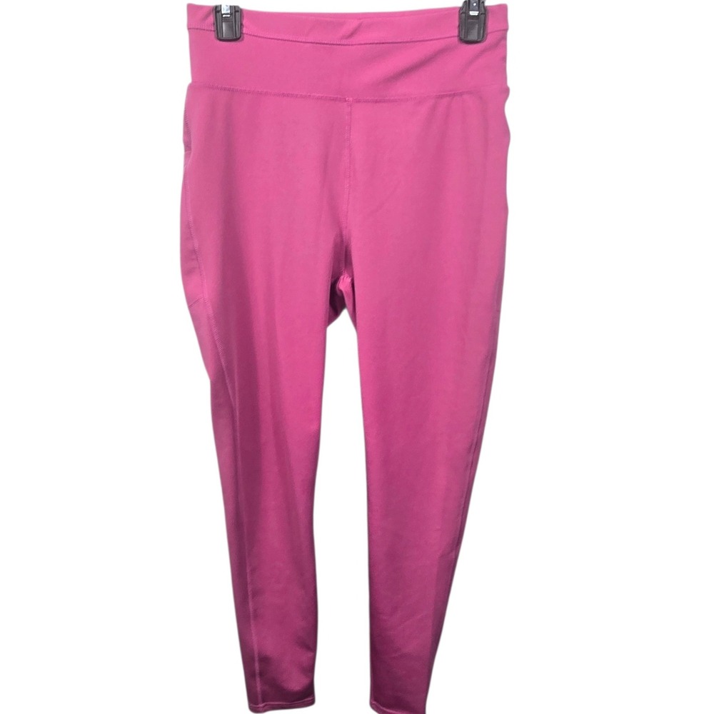 POP Fit Pink Athletic Leggings High Waist‎ Pockets Workout Gym Activewear Large